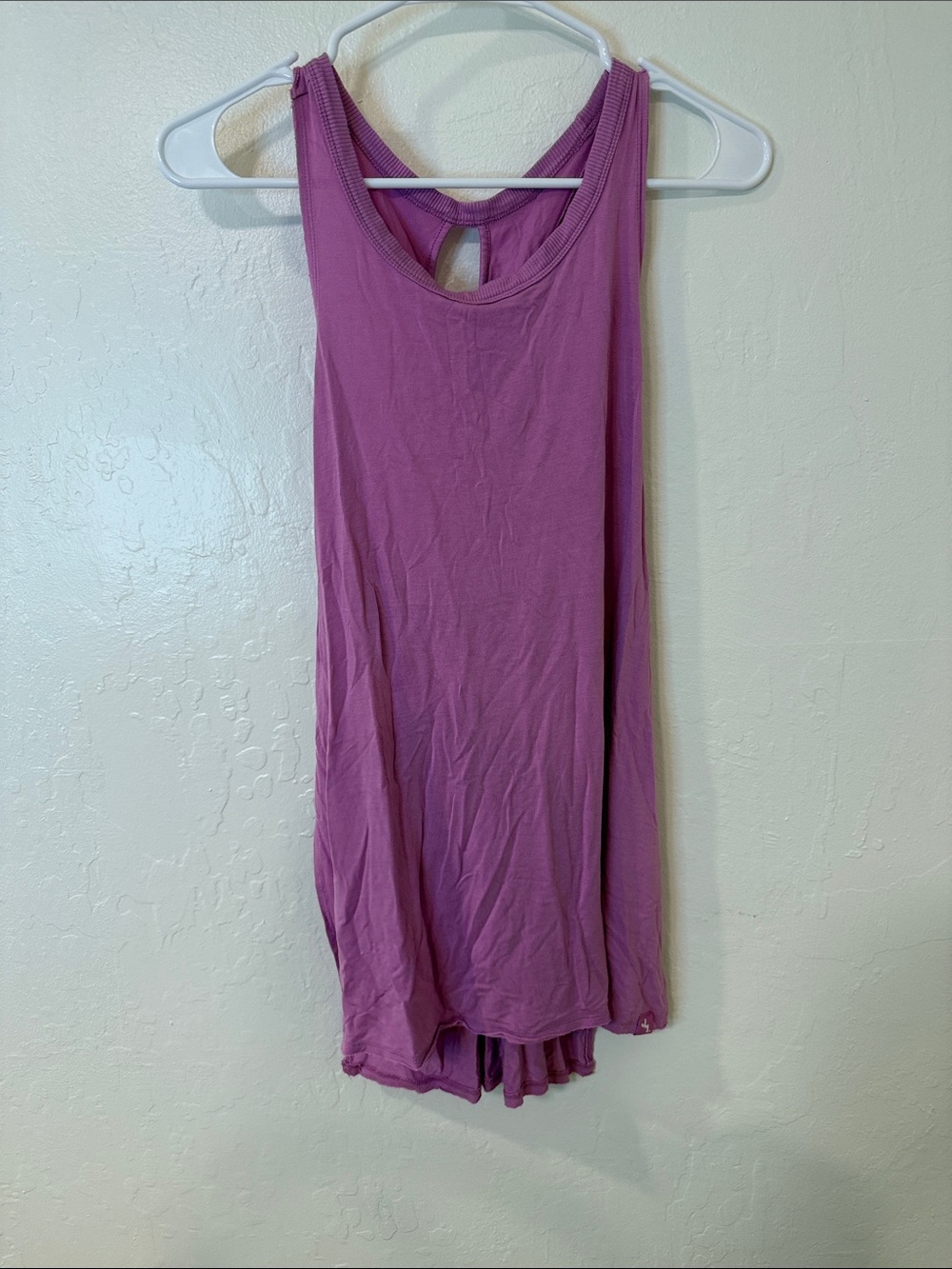 JoyLab Purple Sleeveless Keyhole Twist Back Tank